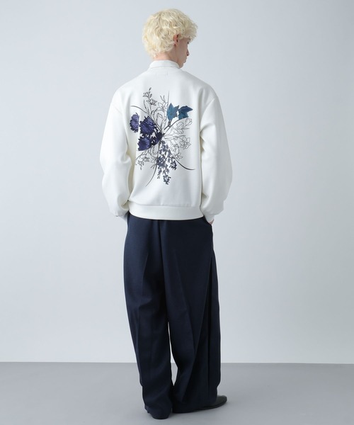 HARE（ハレ）の「FROLAコラージュバックプリントスウェット(HARE)（スウェット・メンズ・オレンジ/ブラック/ホワイト/レッド・MEDIUM/SMALL）」の6枚目の写真