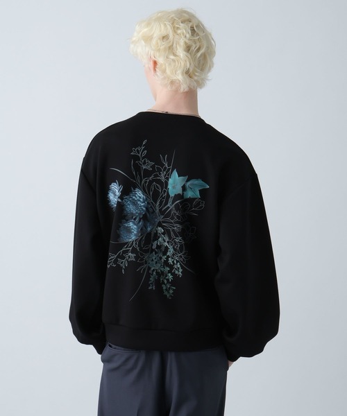 HARE（ハレ）の「FROLAコラージュバックプリントスウェット(HARE)（スウェット・メンズ・オレンジ/ブラック/ホワイト/レッド・MEDIUM/SMALL）」の14枚目の写真