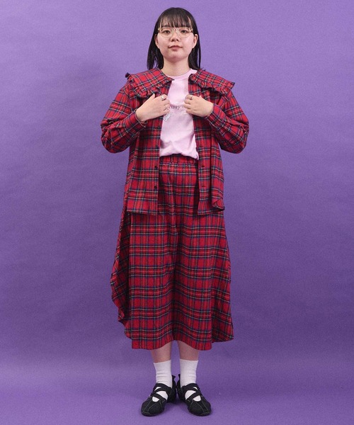 I am I in fact...（アイアムアイインファクト）の「TARTAN CHECK BLOUSE（シャツ/ブラウス・レディース・レッド/ブラック・FREE）」の9枚目の写真