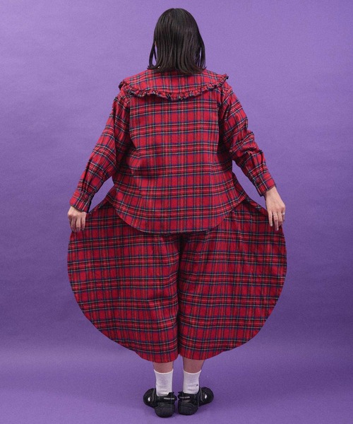 I am I in fact...（アイアムアイインファクト）の「TARTAN CHECK BLOUSE（シャツ/ブラウス・レディース・レッド/ブラック・FREE）」の10枚目の写真