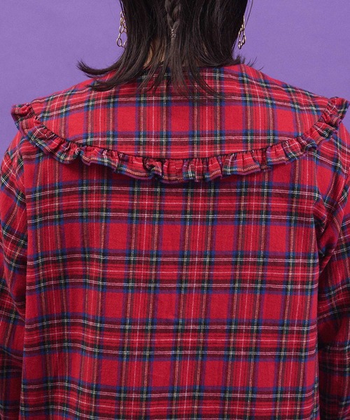I am I in fact...（アイアムアイインファクト）の「TARTAN CHECK BLOUSE（シャツ/ブラウス・レディース・レッド/ブラック・FREE）」の18枚目の写真