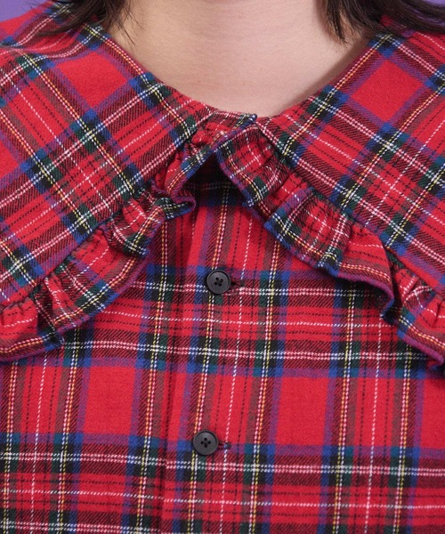 I am I in fact...（アイアムアイインファクト）の「TARTAN CHECK BLOUSE（シャツ/ブラウス・レディース・レッド/ブラック・FREE）」の19枚目の写真