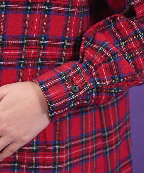 I am I in fact...（アイアムアイインファクト）の「TARTAN CHECK BLOUSE（シャツ/ブラウス・レディース・レッド/ブラック・FREE）」の21枚目の写真