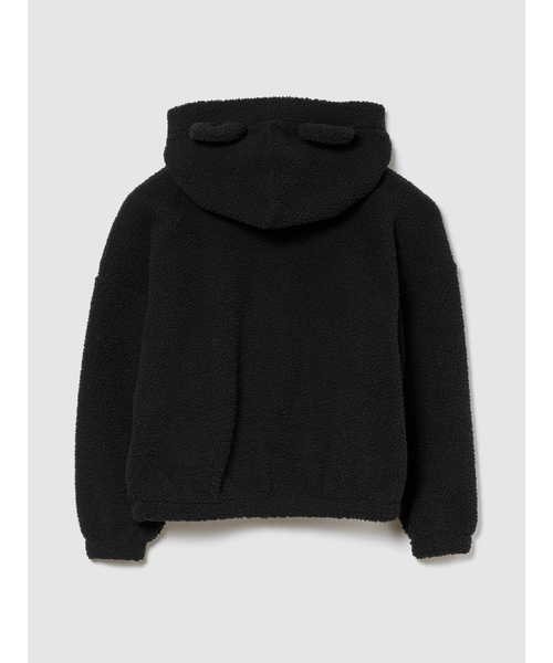 GAP(ギャップ)の「ボア オーバーサイズ くまさん ジップアップパーカー (キッズ)(パーカー・キッズ・ブラック/アイボリー/ライトブラウン・160cm/150cm/140cm/130cm/120cm/110cm)」の6枚目の写真