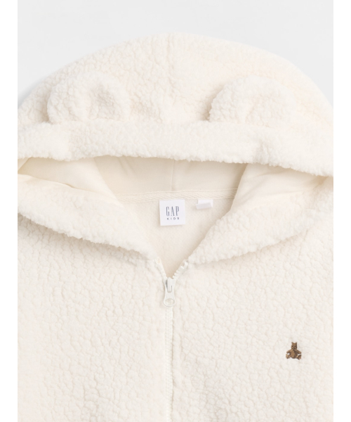 GAP(ギャップ)の「ボア オーバーサイズ くまさん ジップアップパーカー (キッズ)(パーカー・キッズ・ブラック/アイボリー/ライトブラウン・160cm/150cm/140cm/130cm/120cm/110cm)」の8枚目の写真