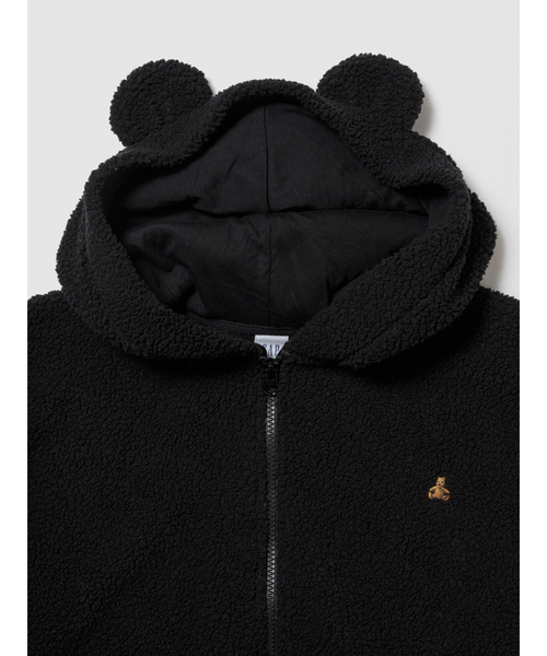 GAP(ギャップ)の「ボア オーバーサイズ くまさん ジップアップパーカー (キッズ)(パーカー・キッズ・ブラック/アイボリー/ライトブラウン・160cm/150cm/140cm/130cm/120cm/110cm)」の9枚目の写真