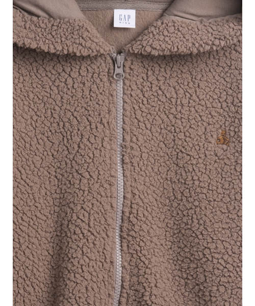 GAP(ギャップ)の「ボア オーバーサイズ くまさん ジップアップパーカー (キッズ)(パーカー・キッズ・ブラック/アイボリー/ライトブラウン・160cm/150cm/140cm/130cm/120cm/110cm)」の10枚目の写真
