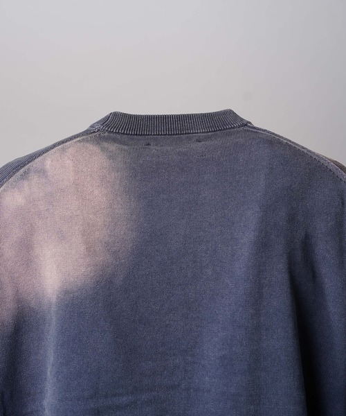 MAISON SPECIAL（メゾンスペシャル）の「《UNISEX》Gradation Dye Prime-Over Crew Neck Knit Pullover/グラデーションダイプライムオーバークルーネックニットプルオーバー【MAISON SPECIAL/メゾンスペシャル】（ニット/セーター・メンズ・ピンク/ブラック/ライトブルー・0/1/2）」の4枚目の写真