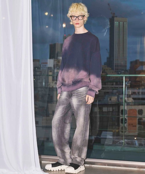 MAISON SPECIAL（メゾンスペシャル）の「《UNISEX》Gradation Dye Prime-Over Crew Neck Knit Pullover/グラデーションダイプライムオーバークルーネックニットプルオーバー【MAISON SPECIAL/メゾンスペシャル】（ニット/セーター・メンズ・ピンク/ブラック/ライトブルー・0/1/2）」の10枚目の写真