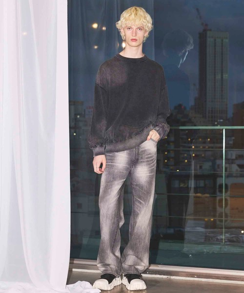 MAISON SPECIAL（メゾンスペシャル）の「《UNISEX》Gradation Dye Prime-Over Crew Neck Knit Pullover/グラデーションダイプライムオーバークルーネックニットプルオーバー【MAISON SPECIAL/メゾンスペシャル】（ニット/セーター・メンズ・ピンク/ブラック/ライトブルー・0/1/2）」の11枚目の写真