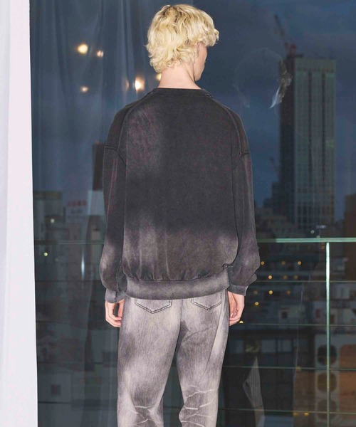 UNISEX》Gradation Dye Prime-Over Crew Neck Knit Pullover