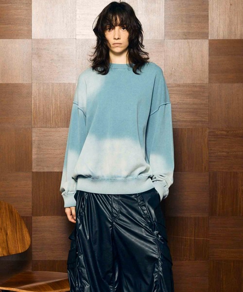 MAISON SPECIAL（メゾンスペシャル）の「《UNISEX》Gradation Dye Prime-Over Crew Neck Knit Pullover/グラデーションダイプライムオーバークルーネックニットプルオーバー【MAISON SPECIAL/メゾンスペシャル】（ニット/セーター・メンズ・ピンク/ブラック/ライトブルー・0/1/2）」の21枚目の写真