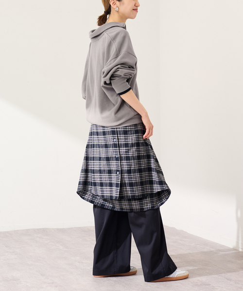 FRAMeWORK(フレームワーク)の「DEEP HALF ZIP(スウェット・レディース・グレー/ホワイト・FREE)」の4枚目の写真