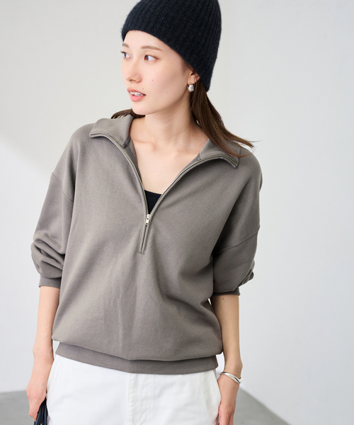 FRAMeWORK(フレームワーク)の「DEEP HALF ZIP(スウェット・レディース・グレー/ホワイト・FREE)」の17枚目の写真