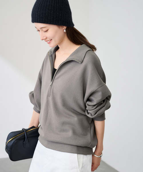 FRAMeWORK(フレームワーク)の「DEEP HALF ZIP(スウェット・レディース・グレー/ホワイト・FREE)」の19枚目の写真