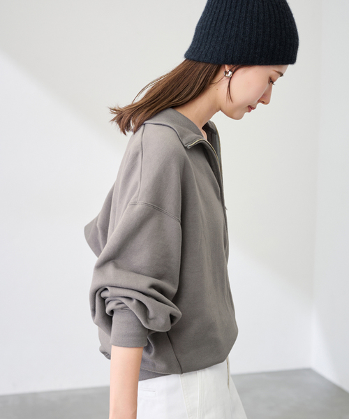 FRAMeWORK(フレームワーク)の「DEEP HALF ZIP(スウェット・レディース・グレー/ホワイト・FREE)」の20枚目の写真