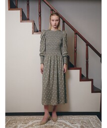 Demi-Luxe BEAMS | BEAMS SALON / ブルーム シャーリング ドレス【セレモニー・オケージョン】［手洗い可］(ワンピース)