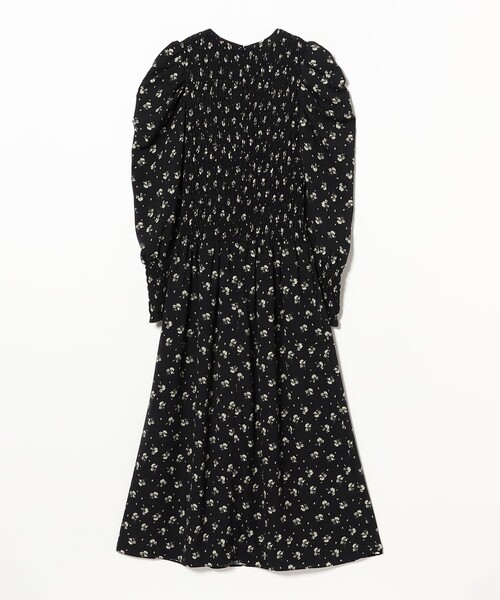 Demi-Luxe BEAMS（デミルクス ビームス）の「BEAMS SALON / ブルーム シャーリング ドレス【セレモニー・オケージョン】［手洗い可］（ワンピース・レディース・ブラック/オリーブ・36/38）」の8枚目の写真