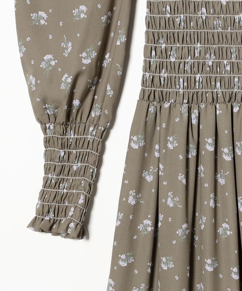 Demi-Luxe BEAMS（デミルクス ビームス）の「BEAMS SALON / ブルーム シャーリング ドレス【セレモニー・オケージョン】［手洗い可］（ワンピース・レディース・ブラック/オリーブ・36/38）」の12枚目の写真