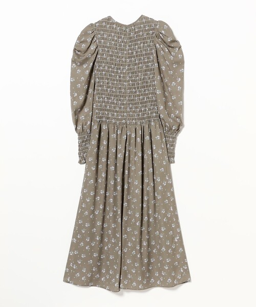 Demi-Luxe BEAMS（デミルクス ビームス）の「BEAMS SALON / ブルーム シャーリング ドレス【セレモニー・オケージョン】［手洗い可］（ワンピース・レディース・ブラック/オリーブ・36/38）」の14枚目の写真