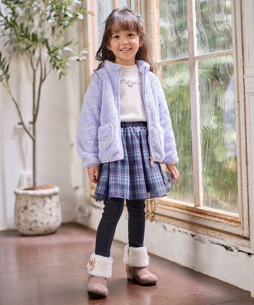 ANY（エニィ）の「肩フリル しあわせタッチニット（ニット/セーター・キッズ・サックスブルー系/アイボリー系/ピンク系/ブラック系・130/110/120）」の12枚目の写真