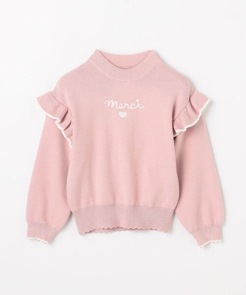 ANY（エニィ）の「肩フリル しあわせタッチニット（ニット/セーター・キッズ・サックスブルー系/アイボリー系/ピンク系/ブラック系・130/110/120）」の19枚目の写真