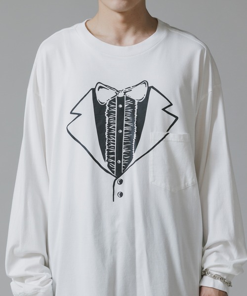 TAKAHIROMIYASHITATheSoloIst.（タカヒロミヤシタザソロイスト）の「TAKAHIROMIYASHITATheSoloIst./タカヒロミヤシタザソロイスト trompe クルーネック Tシャツ メッセージプリント（Tシャツ/カットソー・メンズ・ホワイト/ブラック・L/M）」の19枚目の写真