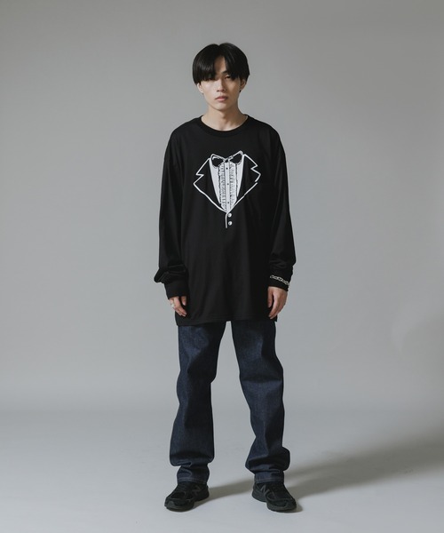 TAKAHIROMIYASHITATheSoloIst.（タカヒロミヤシタザソロイスト）の「TAKAHIROMIYASHITATheSoloIst./タカヒロミヤシタザソロイスト trompe クルーネック Tシャツ メッセージプリント（Tシャツ/カットソー・メンズ・ホワイト/ブラック・L/M）」の12枚目の写真