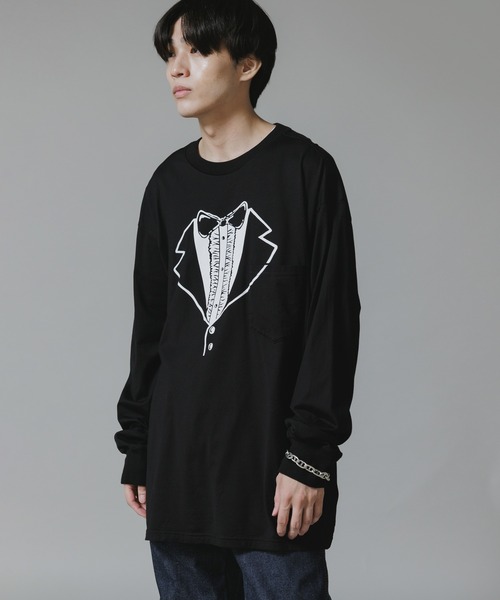 TAKAHIROMIYASHITATheSoloIst.（タカヒロミヤシタザソロイスト）の「TAKAHIROMIYASHITATheSoloIst./タカヒロミヤシタザソロイスト trompe クルーネック Tシャツ メッセージプリント（Tシャツ/カットソー・メンズ・ホワイト/ブラック・L/M）」の9枚目の写真