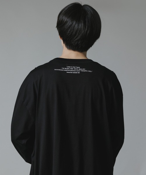 TAKAHIROMIYASHITATheSoloIst.（タカヒロミヤシタザソロイスト）の「TAKAHIROMIYASHITATheSoloIst./タカヒロミヤシタザソロイスト trompe クルーネック Tシャツ メッセージプリント（Tシャツ/カットソー・メンズ・ホワイト/ブラック・L/M）」の11枚目の写真