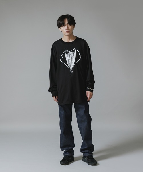 TAKAHIROMIYASHITATheSoloIst.（タカヒロミヤシタザソロイスト）の「TAKAHIROMIYASHITATheSoloIst./タカヒロミヤシタザソロイスト trompe クルーネック Tシャツ メッセージプリント（Tシャツ/カットソー・メンズ・ホワイト/ブラック・L/M）」の13枚目の写真