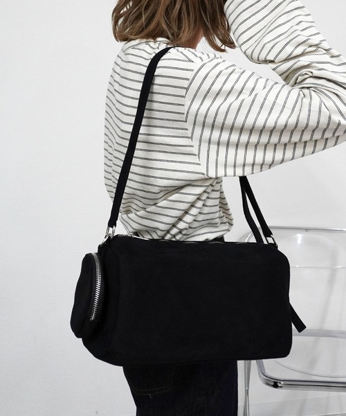 gossara(ゴサラ)の「スエード横長ショルダーBAG(ショルダーバッグ・レディース・ブラック/ダークブラウン・FREE)」の21枚目の写真