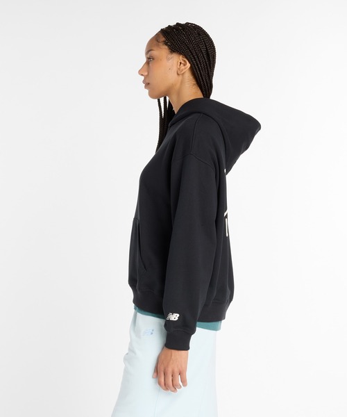NEW BALANCE（ニューバランス）の「Athletics Script フーディ（パーカー・レディース・ブラック/ヘザーグレー/ライトグリーン・SMALL/MEDIUM/LARGE/X-LARGE）」の5枚目の写真