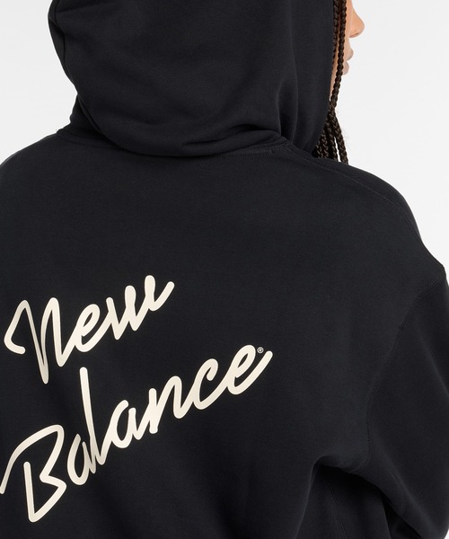 NEW BALANCE（ニューバランス）の「Athletics Script フーディ（パーカー・レディース・ブラック/ヘザーグレー/ライトグリーン・SMALL/MEDIUM/LARGE/X-LARGE）」の7枚目の写真