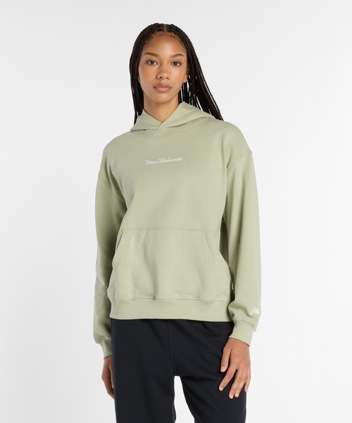 NEW BALANCE（ニューバランス）の「Athletics Script フーディ（パーカー・レディース・ブラック/ヘザーグレー/ライトグリーン・SMALL/MEDIUM/LARGE/X-LARGE）」の17枚目の写真