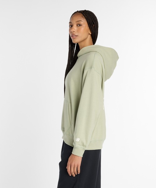 NEW BALANCE（ニューバランス）の「Athletics Script フーディ（パーカー・レディース・ブラック/ヘザーグレー/ライトグリーン・SMALL/MEDIUM/LARGE/X-LARGE）」の18枚目の写真