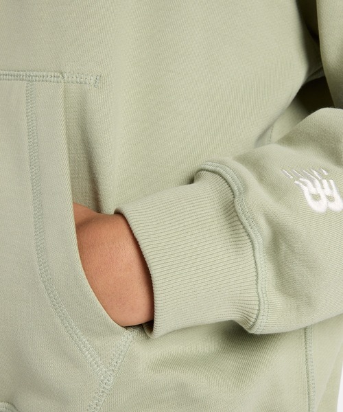NEW BALANCE（ニューバランス）の「Athletics Script フーディ（パーカー・レディース・ブラック/ヘザーグレー/ライトグリーン・SMALL/MEDIUM/LARGE/X-LARGE）」の21枚目の写真