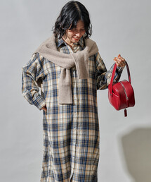 FREAK'S STORE（フリークスストア）の「オンブレチェック シャツワンピース/ ネルシャツワンピース（ワンピース・レディース）」