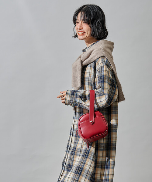 FREAK'S STORE（フリークスストア）の「オンブレチェック シャツワンピース/ ネルシャツワンピース（ワンピース・レディース・ネイビー/チャコールグレー・ﾌﾘ-）」の22枚目の写真