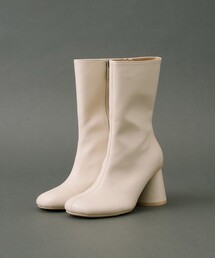 UNITED TOKYO | Cone Heel Round Boots｜美脚見え/細見え/歩きやすい/春服(ブーツ)