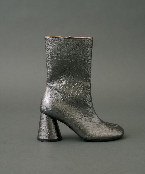 セール】Cone Heel Round Boots｜美脚見え/細見え/歩きやすい/春服