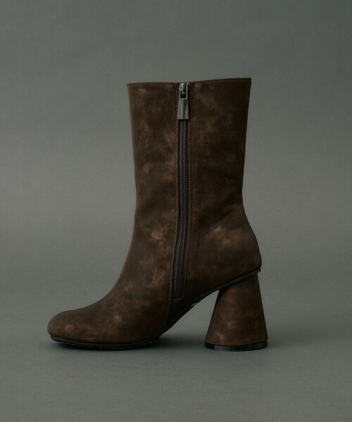 セール】Cone Heel Round Boots｜美脚見え/細見え/歩きやすい/春服