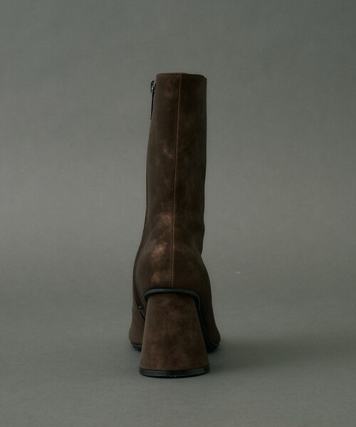 Cone Heel Round Boots｜美脚見え/細見え/歩きやすい/秋服（ブーツ