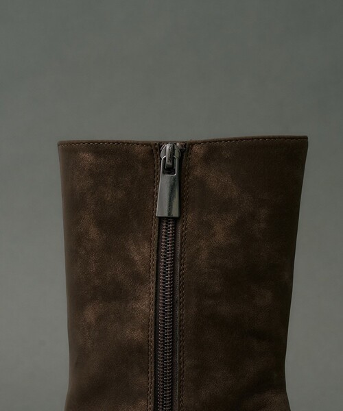 セール】Cone Heel Round Boots｜美脚見え/細見え/歩きやすい/秋服