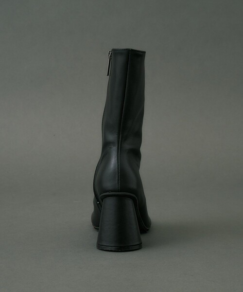 セール】Cone Heel Round Boots｜美脚見え/細見え/歩きやすい/秋服