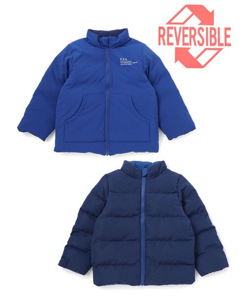 BeBe（ベベ）の「【撥水】リップストップ×タフタリバーシブル中綿ブルゾン（ブルゾン・キッズ・ブラック/ブルー・100cm/110cm/130cm/120cm/140cm/150cm）」の17枚目の写真