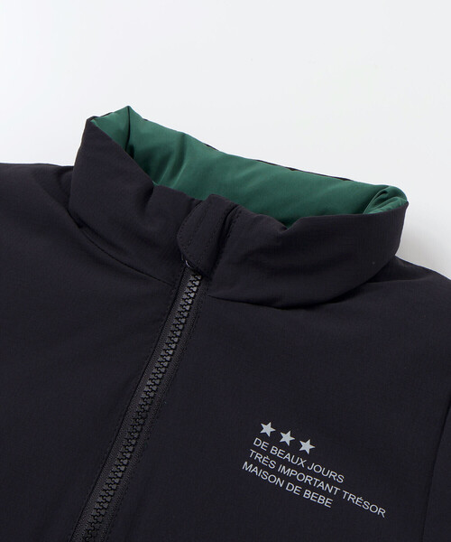 BeBe（ベベ）の「【撥水】リップストップ×タフタリバーシブル中綿ブルゾン（ブルゾン・キッズ・ブラック/ブルー・100cm/110cm/130cm/120cm/140cm/150cm）」の11枚目の写真