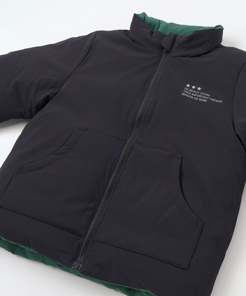 BeBe（ベベ）の「【撥水】リップストップ×タフタリバーシブル中綿ブルゾン（ブルゾン・キッズ・ブラック/ブルー・100cm/110cm/130cm/120cm/140cm/150cm）」の15枚目の写真