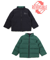 【撥水】リップストップ×タフタリバーシブル中綿ブルゾン