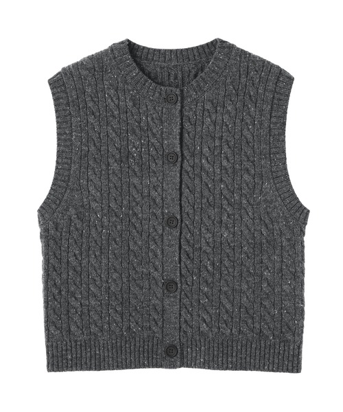 無印良品（ムジルシリョウヒン）の「婦人　アンデスウールを使ったベスト（ベスト・レディース・ブラウン/チャコールグレー/グレー・S/XL/L/M）」の5枚目の写真